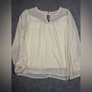 Maurices Ivory Sheer Blouse